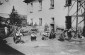 German police publicly humiliate Jews in the yard of the Szczebrzeszyn town council. German soldiers and other spectators can be seen in the background.© United States Holocaust Memorial Museum, courtesy of Instytut Pamieci Narodowej